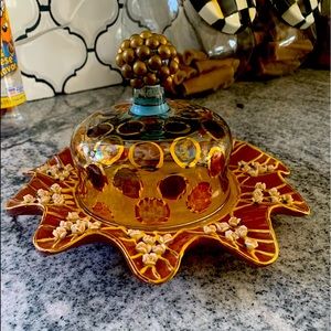 Rare piece, MacKenzie Child’s dome & dish